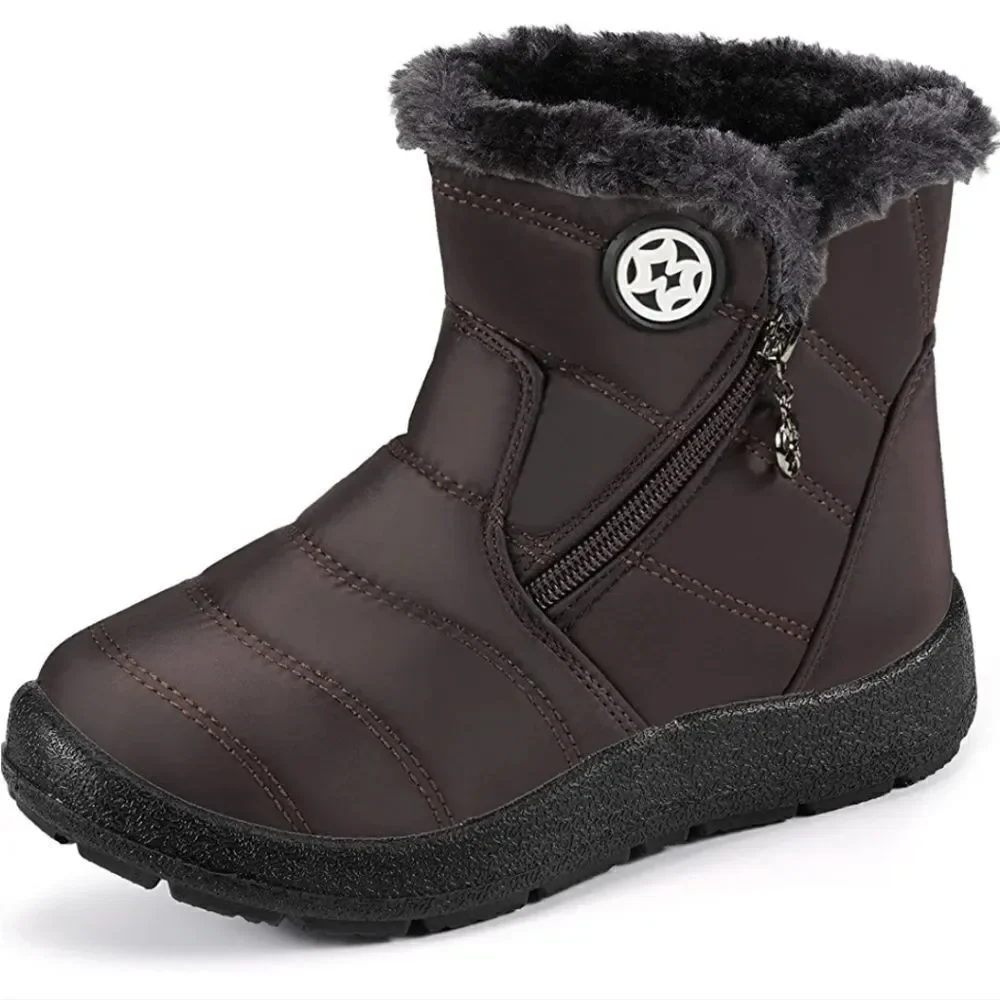 Kid's Winter Boots Ankle Boots with Warm Fur Anti-Slip